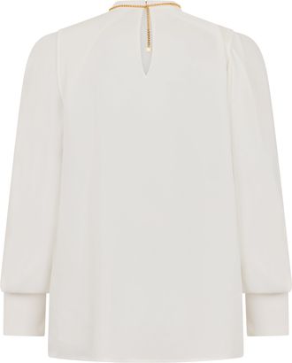 Elisabetta Franchi Womens Blouse Viscose, Ivory Blouses Shirt