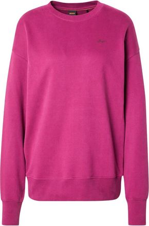 HUGO BOSS Hoodies & sweatvesten, Dames, Roze, XS, Katoen, Ronde Hals Sweatshirt Comfort Fit