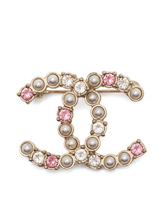 Chanel Spilla con decorazione CC anni 2000 - Oro