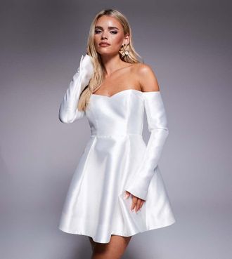 Forever New Vestito corto strutturato color avorio-Bianco