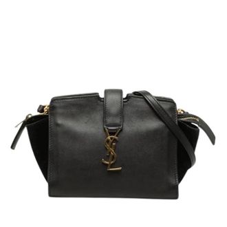Saint Laurent Pre-owned Vintage Crossbody Bag - Dames - Vintage Schoudertas - Zwart - ONE Size - Leer - Vintage
