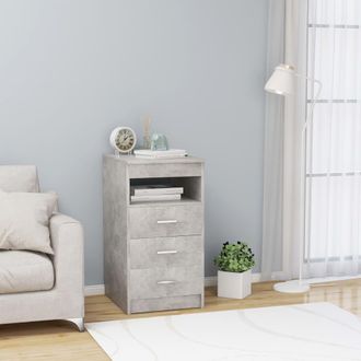vidaXL Cajonera De Madera Contrachapada Gris Hormig&oacute;n 40x50x76 Cm Vidaxl