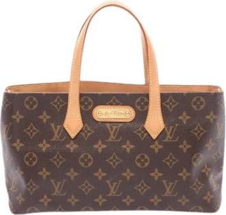 Louis Vuitton Pre-owned Wilshire PM Monogram Handbag - Dames - Vintage Handtas - Bruin - ONE Size - Leer - Vintage