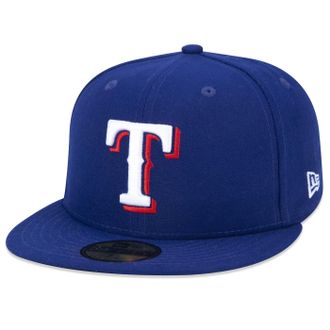 New Era Texas Rangers 59fifty Basecap Authentic On Field MLB Navy - 7-56cm