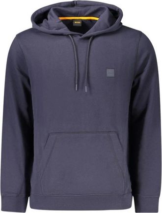 HUGO BOSS Katoenen Gebreide Trui - Heren - Hoodies - Blauw - M - Katoen - Hoodies & sweatvesten