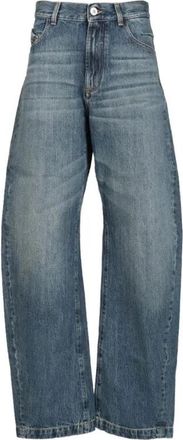 The Attico Lange Broek - Dames - Loose Fit Jeans - Blauw - W28 - Katoen - Jeans