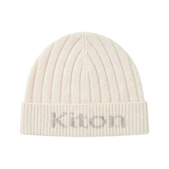 Kiton Capello Beanie - Heren - Accessoires - Wit - Maat: L Wol