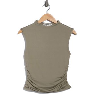 Madden Girl Funnel Neck Cap Sleeve Top in Laurel Oak at Nordstrom Rack, Size X-Large