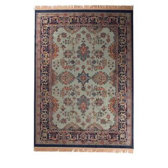 White Label Alfombra en tejido verde 160x230