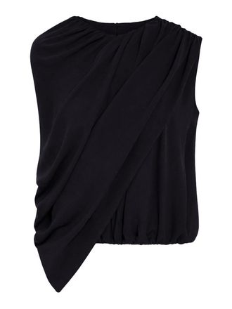 Balenciaga Silk Cady Cape Top