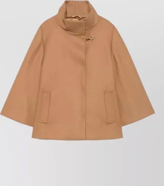 Fay cashmere-blend funnel-neck cape
