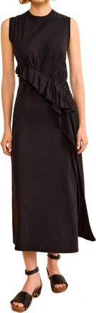 Ulla Johnson Jeune Asymmetric Dress In Noir