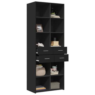 Berkfield Home Highboard Black 70x42.5x185 cm Engineered Wood