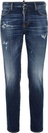 Dsquared2 Mens Icon Navy Blue Regular Fit Jean Cotton - Size 38 (Waist)