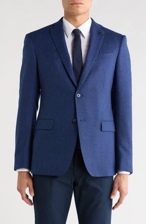 John Varvatos Heathered Knit Two Button Sport Coat in Blue at Nordstrom Rack, Size 48 Regular