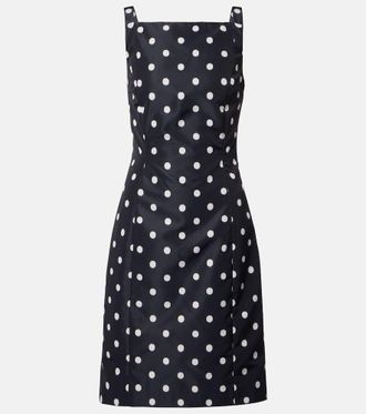 Patou Polka-dot faille minidress