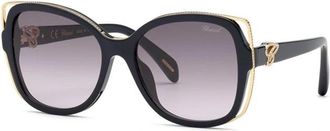 Chopard Gradient Smoke Butterfly Ladies Sunglasses SCH316S 09AG 56