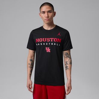 Nike Mens NCAA Houston Cougars Basketball Short-Sleeve Dri-FIT T-Shirt in Black | IM1135-010