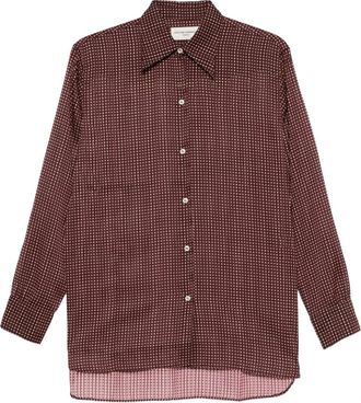 Officine G&eacute;n&eacute;rale Augustine Mini Flower Voile - Dames - Overhemden - Bruin - S - Overhemden
