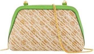 Carolina Herrera Raffia Schoudertas - Dames - Schoudertassen - Groen - ONE Size - Tassen