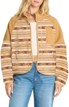 Billabong Popoyo Sherpa Jacket in Curry at Nordstrom, Size X-Small
