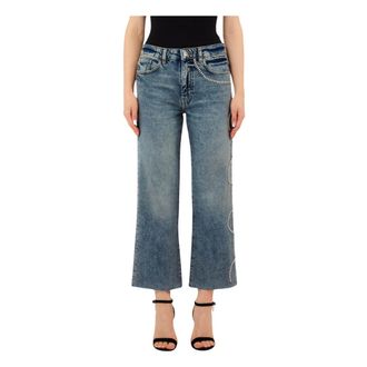 Liu Jo Jeans, Dames, Blauw, W26, Katoen, Cropped Jeans