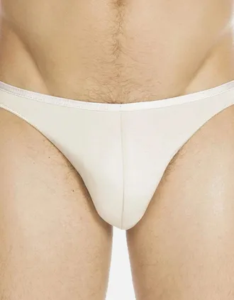 HOM Hom Mens Plume Ultra-light Brief, Nude - Tan - Size: 33/32/32