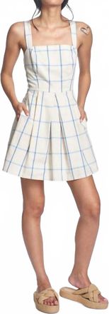 Corey Lynn Calter Belinda Dress In Natural/ Blue