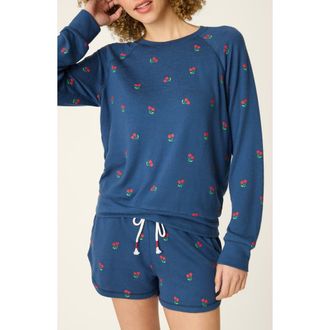PJ Salvage Star Spangled Summer Pajama Top in True Navy at Nordstrom, Size X-Small