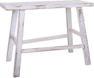 Wanderlust Deco Banqueta de madera blanca 70x25x50h cm