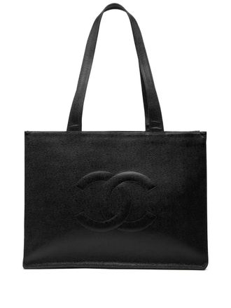 Chanel 1997-1999 CC Caviar tote bag - Black