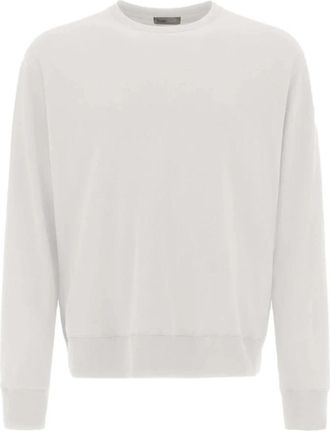 Herno Cotton Crew Neck Sweatshirt - Heren - Sweatshirts - Beige - 5XL - Katoen - Hoodies & sweatvesten