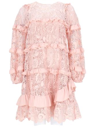 N&deg;21 Intricate Lace Dress with Ruffle Tiers