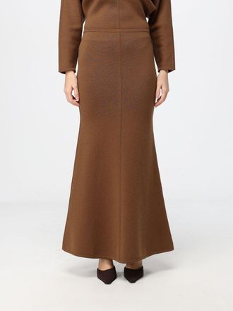 Max Mara Gonna lunga in maglia in lana e cashmere con vita alta elasticizzata
