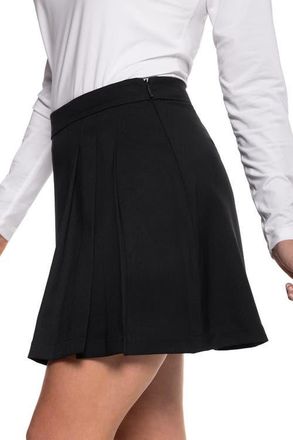 Coolibar Pin High Short Golf Skort, UPF 50+ Sun Protection in Black at Nordstrom, Size 10