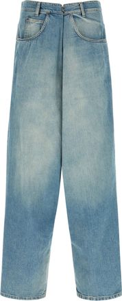 Maison Margiela Wrap Design Wide-Leg Jeans with Overlapping Panel Effect