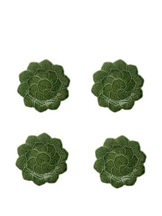 Bordallo Pinheiro Geranium plate set - unisex - Earthenware - OS - Green