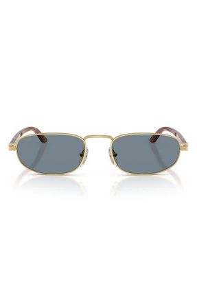Persol 56mm Pillow Sunglasses in Gold /Light Blue at Nordstrom