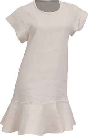 Isabel Marant Gemma Modern Bourette Mini Dress in White Linen