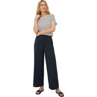 Pact Organic Cotton Monterey Poplin Wide Leg in Midnight Blue at Nordstrom, Size X-Small
