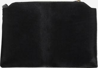 Khaite Womens Lina Shoulder Bag Suede Leather Black Calfskin Satchels & Cross Body