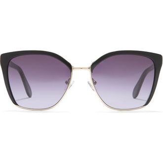 Bcbgmaxazria 56mm Cat Eye Sunglasses in Black at Nordstrom Rack