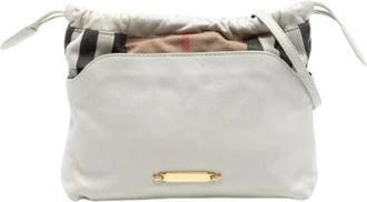 Burberry Pre-owned Bucket Bags, female, White, Size: ONE SIZE Pre-owned Crossbody Bag