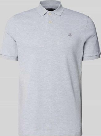 Marc O'Polo Poloshirt mit fein strukturierter Optik in Hellgrau, Größe XXXL