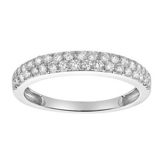 LuvMyJewelry Serafina 14K Gold Round Diamond Studded Eternity Band Ring - 0.48cts in 14K White Gold at Nordstrom, Size 5.5