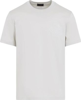 Moncler S/S T-shirt - Heren - T-shirts - Grijs - M - Katoen - Tops