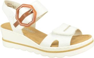Rieker Schoenen, Dames, Wit, 37 EU, Wit Sand. 2 Velcro Spie Z