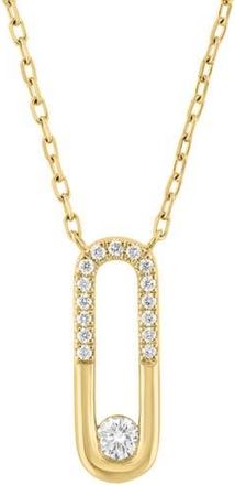 Effy Diamond Oval Pendant Necklace in Gold at Nordstrom Rack, Size 18