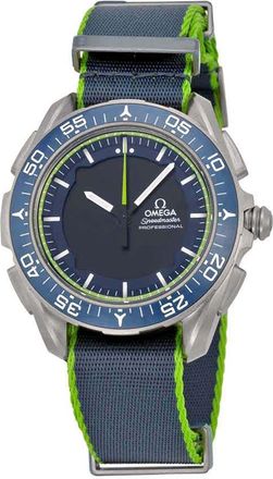 Omega Skywalker X-33 Chronograph Analog Digital Dial Blue and Green Nylon Mens Watch 31892457903001