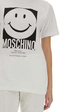 Moschino Printed Cotton T-Shirt - White